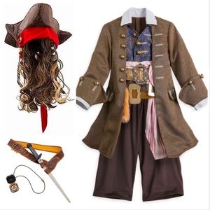🏴‍☠️ Disney Pirates of the Caribbean Captain Jack Sparrow Costume 🏴‍☠️